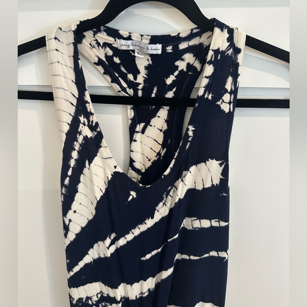 Young Fabulous and Broke Hamptons Maxi Dress-Navy and White Size XS